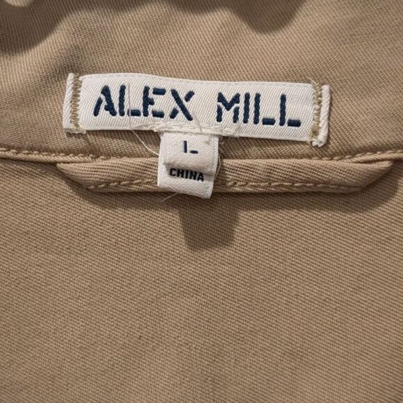 Alex Mill Expedition Twill Jumpsuit Long Sleeve Women's Large in Washed Khaki - Picture 10 of 11